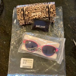 Italian Designer JustCavalli hot pink sunglasses.